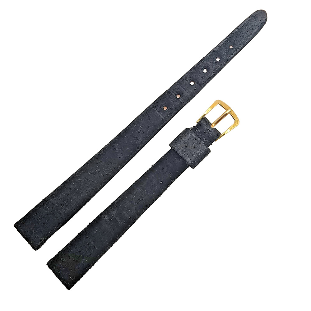 Vintage Watch Band Genuine Suede Black 7/16 11mm New Old Stock